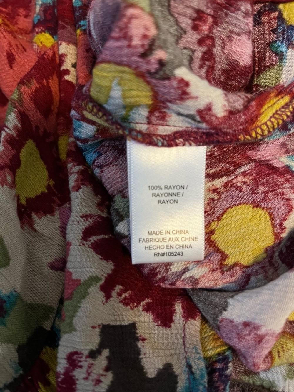 Bobeau Floral Faux Wrap Dress S Boho Pockets Flowy Rayon - Picture 8 of 8